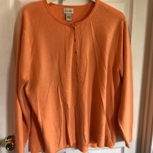 Falls Creek 3X 100% Acrylic Orange Sherbet Long sleeve sweater